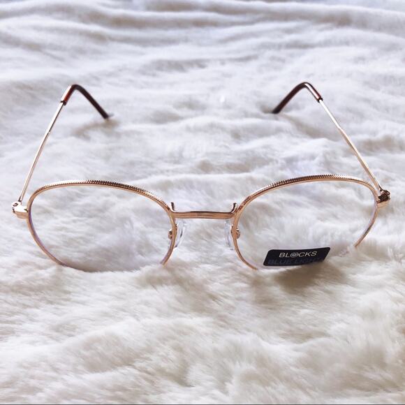 Mai Gold Round Computer Blue Light Glasses - Picture 5 of 9